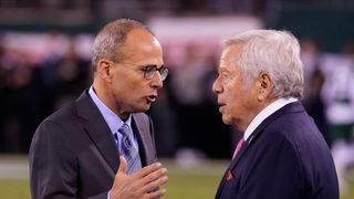 Bedard: It's time for Jonathan Kraft to step to the forefront for Patriots; NFL execs rave about Jayden Daniels taken at BSJ Headquarters (Patriots). Photo by (Robert Deutsch-USA TODAY Sports)